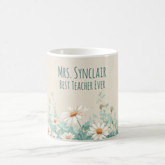 Mug Prairie de fleurs sauvages Meilleur professeur jam (Centre)