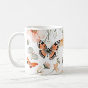 Mug Prairie de papillon aquarelle jolie