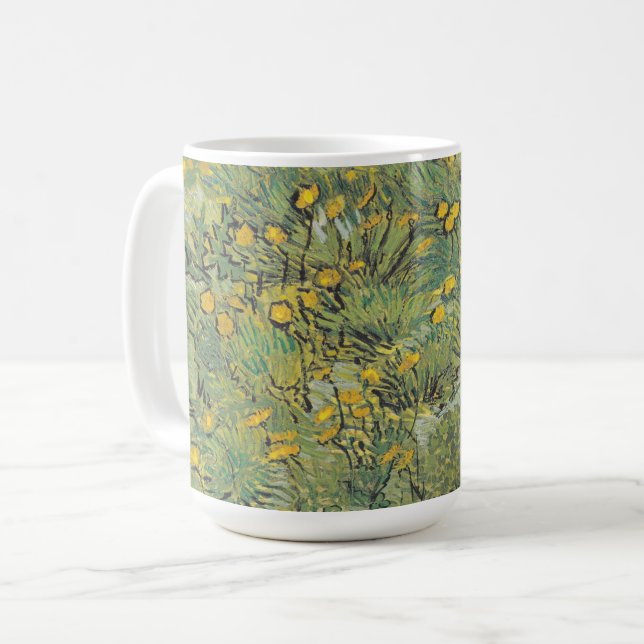 Mug Prairie jaune de Van Gogh - Art floral classique (Devant gauche)