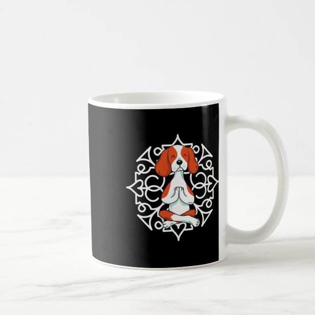 Mug Praticien de yoga pour chien aux pattes de beagle  (Droite)