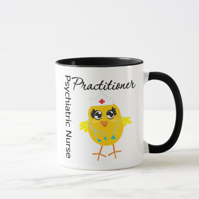 Mug Praticienne psychiatrique d'infirmière du poussin (Droite)