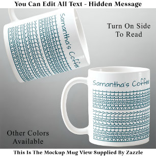 Mug Pratiquement parfait et nom Message caché 137WT