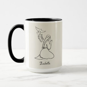 Mug Prayer Guerrier Conception et Personnaliser Nom