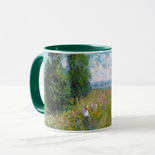 Mug Pré avec des peupliers par Claude Monet