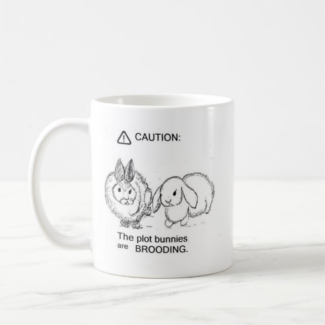 Mug Précaution : Lapins de complot (Gauche)