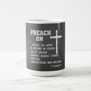 Mug Prêcher sur l'appréciation du pasteur avec la Bibl