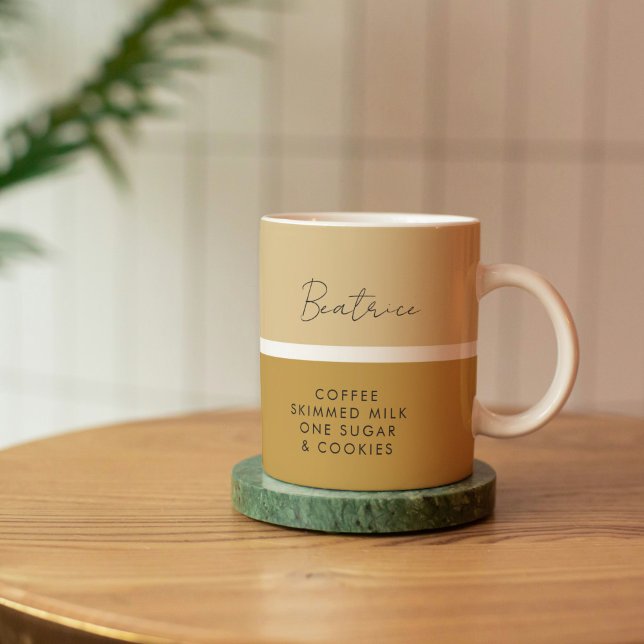 Mug Préférence boisson Nom moderne Classique (Créateur téléchargé)