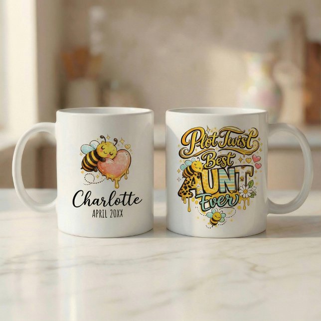 Mug Pregnancy Announcement Gift Aunt Plot Twist  (Créateur téléchargé)
