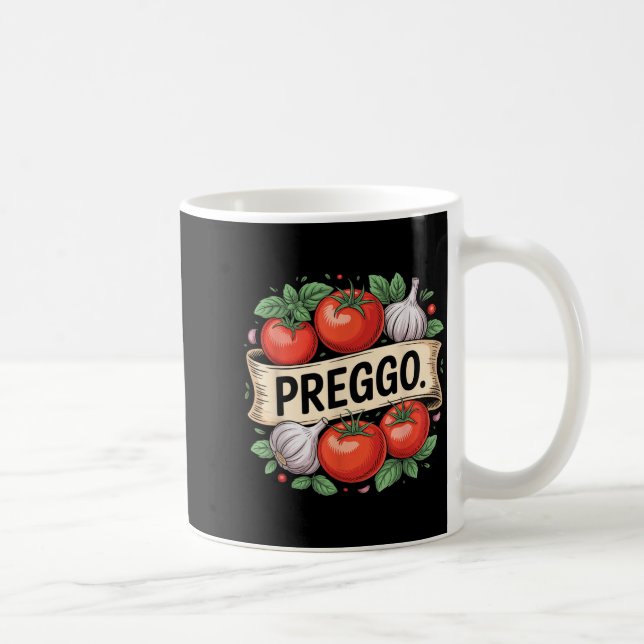 Mug Pregnancy Announcement Prego Pasta Sauce Funny Pre (Droite)
