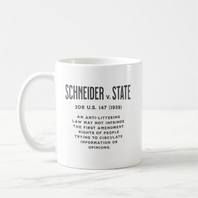 Mug Premier amendement Schneider c. État, 308 U.S. 147 (Gauche)