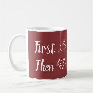 Mug Premier café puis musique - foncé