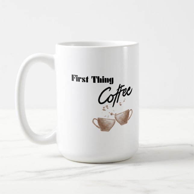 Mug Premier café sur un (Gauche)