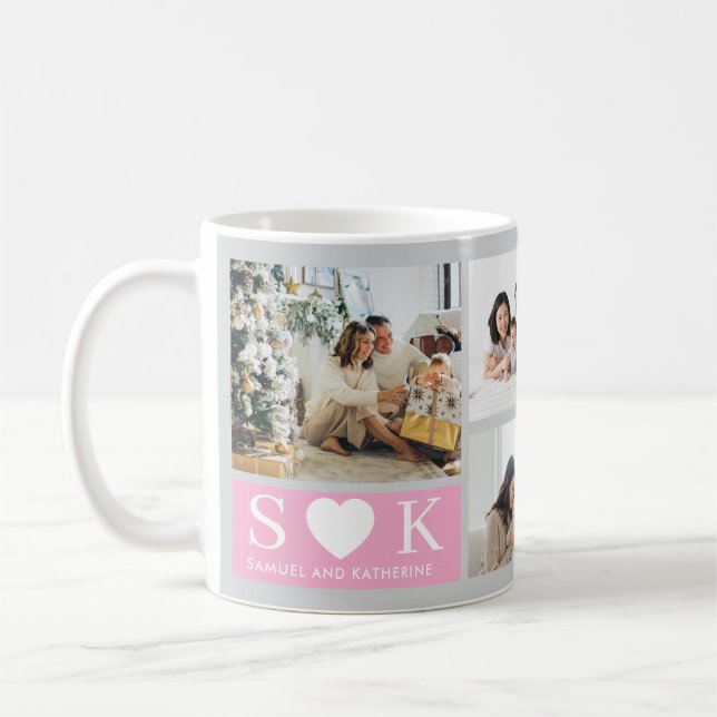 Mug Premier Chéri EDITABLE 4 Photos Saint-Valentin (Gauche)