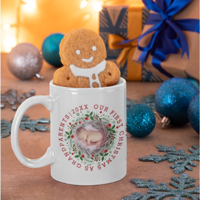 Mug Premier grand-parents de Noël avec une photo (Créateur téléchargé)
