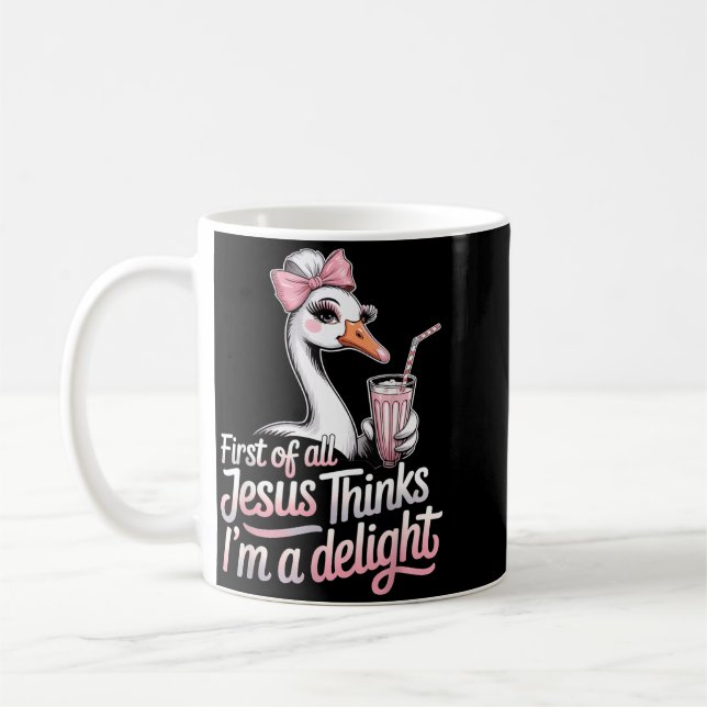 Mug Premier Jésus pense qu'un plaisir drôle de mème d' (Gauche)