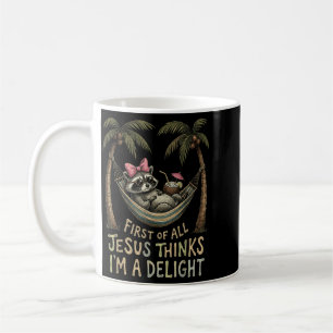 Mug Premier Jésus pense qu'un raton laveur drôle est a