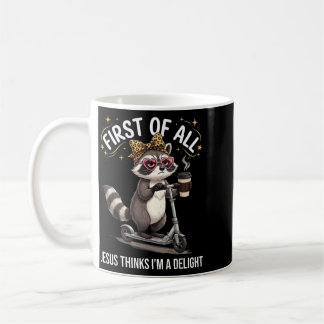 Mug Premier Jésus pense qu'un raton laveur drôle est a
