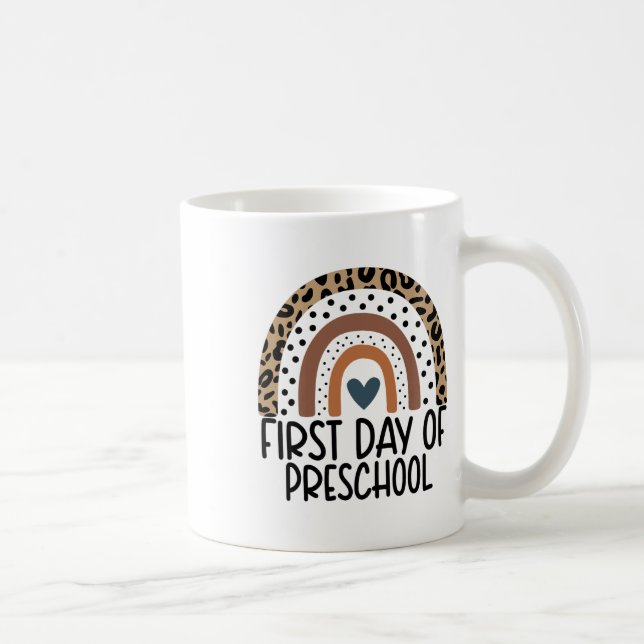 Mug Premier Jour D'école Maternelle Arc-en-ciel Enseig (Droite)