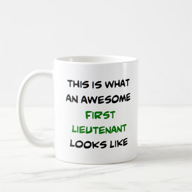 Mug premier lieutenant, génial (Gauche)