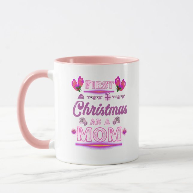 Mug Premier Noël comme maman d'une petite fille (Gauche)
