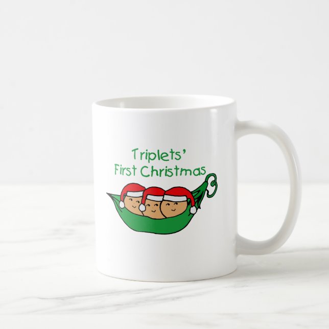 Mug Premier Noël de triplets - cosse (aucune date) (Droite)