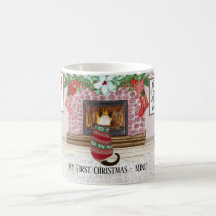 Premier Noël du chat personnalisé