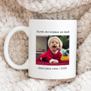 Mug Premier Noël en tant que papa Photo personnalisée