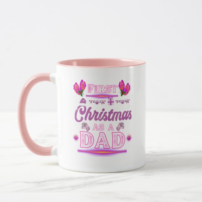 Mug Premier Noël en tant que père d'une petite fille (Gauche)
