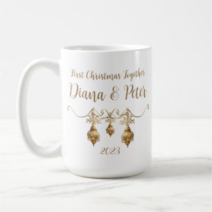 Mug Premier Noël ensemble - ornement personnalisable
