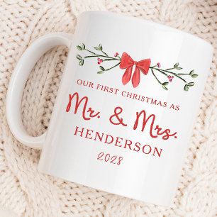 Mug Premier Noël Mr & Mme Custom Fête De Nouvel An
