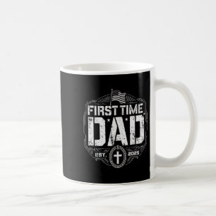 Mug Premier Papa Dès 2025 - Croix Chrétienne Patriotiq