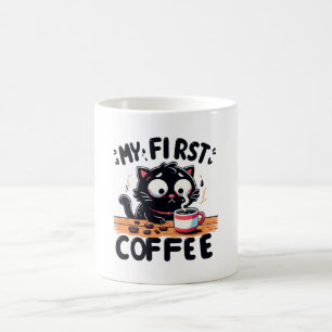 Mug Première aventure de café noir