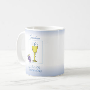 Mug Première communion de petit-fils, Chalice avec hôt