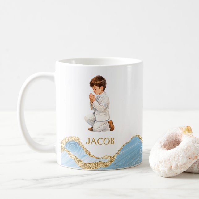 Mug Première Communion Garçon Objets Religieux Cal (Avec donut)
