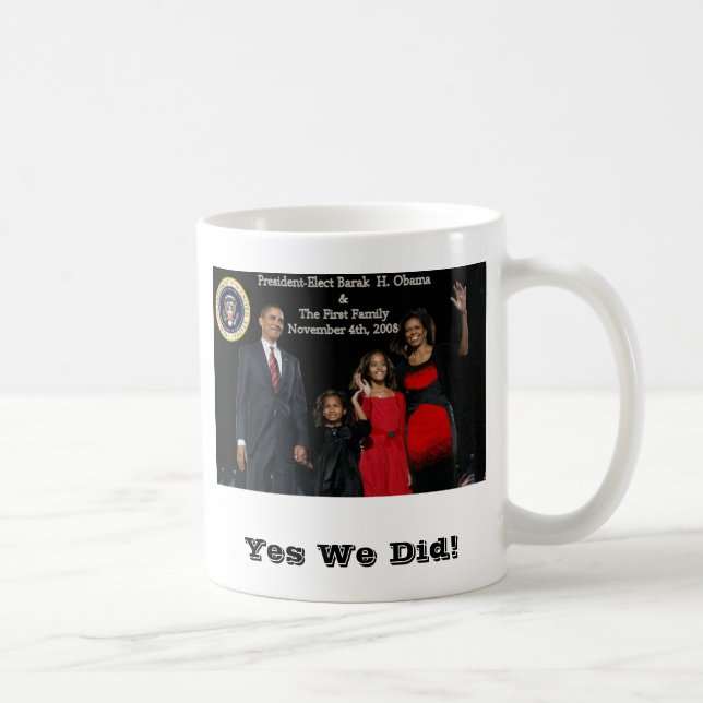 Mug Première famille de président désigné Obama (Droite)