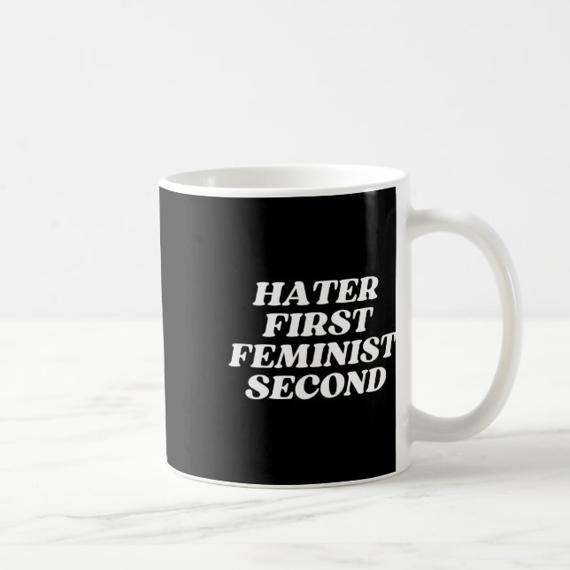 Mug Première Feministe Deuxième Funny Feminism Plaisan (Droite)