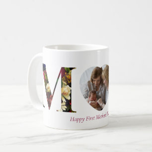 Mug Première Fête des Mères Lettres florales Vintages 