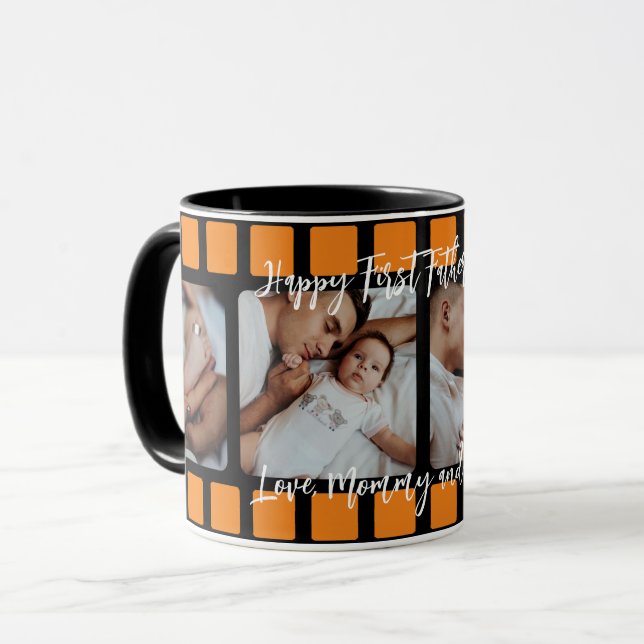 Mug Première Fête des pères Film Strip - Grille photo  (Devant gauche)