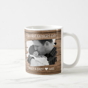 Mug Première Fête des pères Nouveau papa Bébé Photo Bo