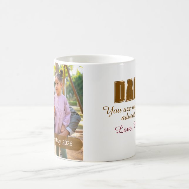 Mug Première fête des pères photo personnalisée Dada é (Centre)