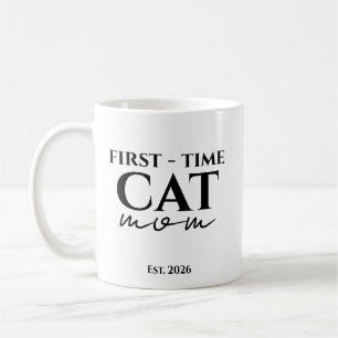 Mug Première fois maman de chat Année d'établissement