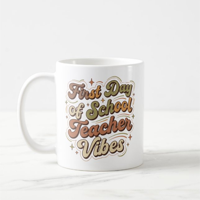 Mug Première journée d'école Humeur d'enseignant Retou (Gauche)
