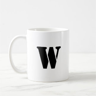 Mug Première lettre | Teal Monogram Modern Stylish Coo