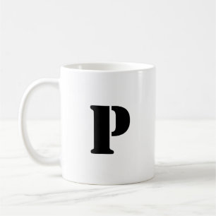 Mug Première lettre   Teal Monogram Modern Stylish Coo