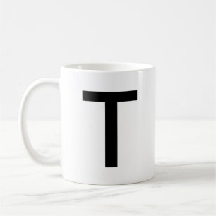 Mug Première lettre   Teal Monogram Modern Stylish Coo