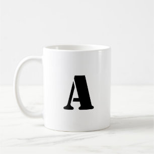 Mug Première lettre   Teal Monogram Modern Stylish Coo