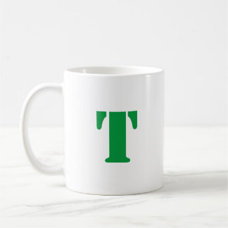 Mug Première lettre | Teal Monogram Modern Stylish Coo