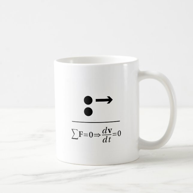 Mug Première loi de Newton (Droite)