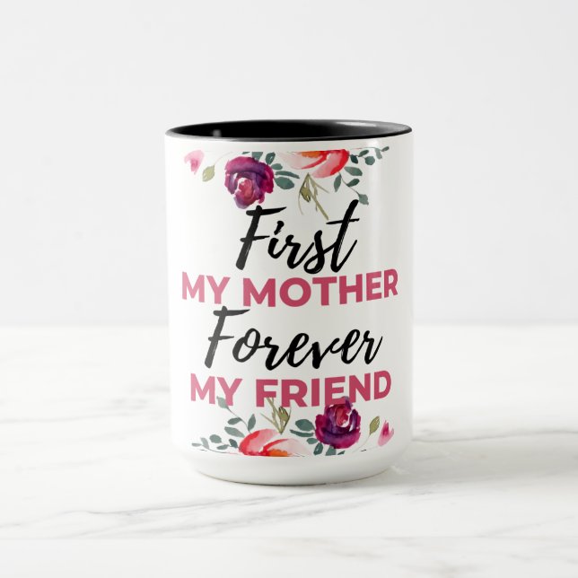 Mug Première Ma mère pour toujours Mon ami noir (Centre)