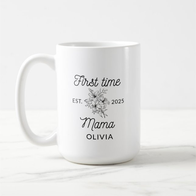 Mug Première maman nouvelle maman cadeau mère jour (Gauche)